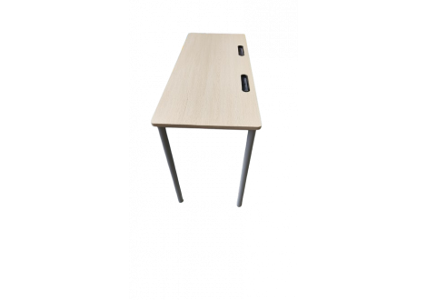 Table LUCAS 130x50 chêne et gris T6