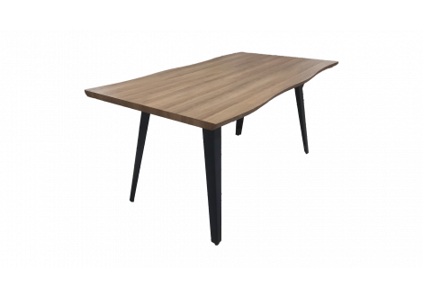 Table LOUISE 160x90 cm  noyer et noir