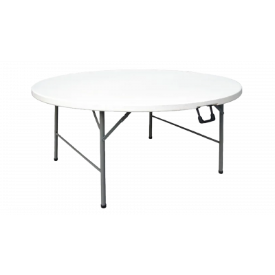 Table ronde TR150 HDPE pliante blanc